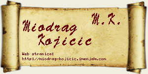 Miodrag Kojičić vizit kartica